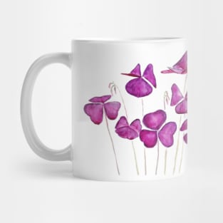 purple clover leaves Mug